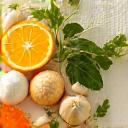 Colorful immune-boosting foods like citrus and ginger