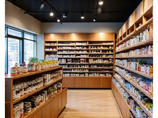 Interior of a modern, well-stocked San Jose supplement store